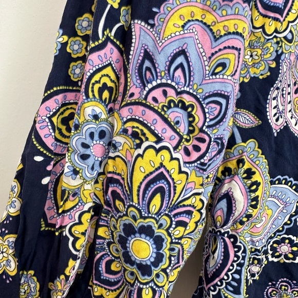 Talbots Plus Navy Floral Paisley Blouse Women’s Plus Size 2X Career Office - Picture 9 of 14